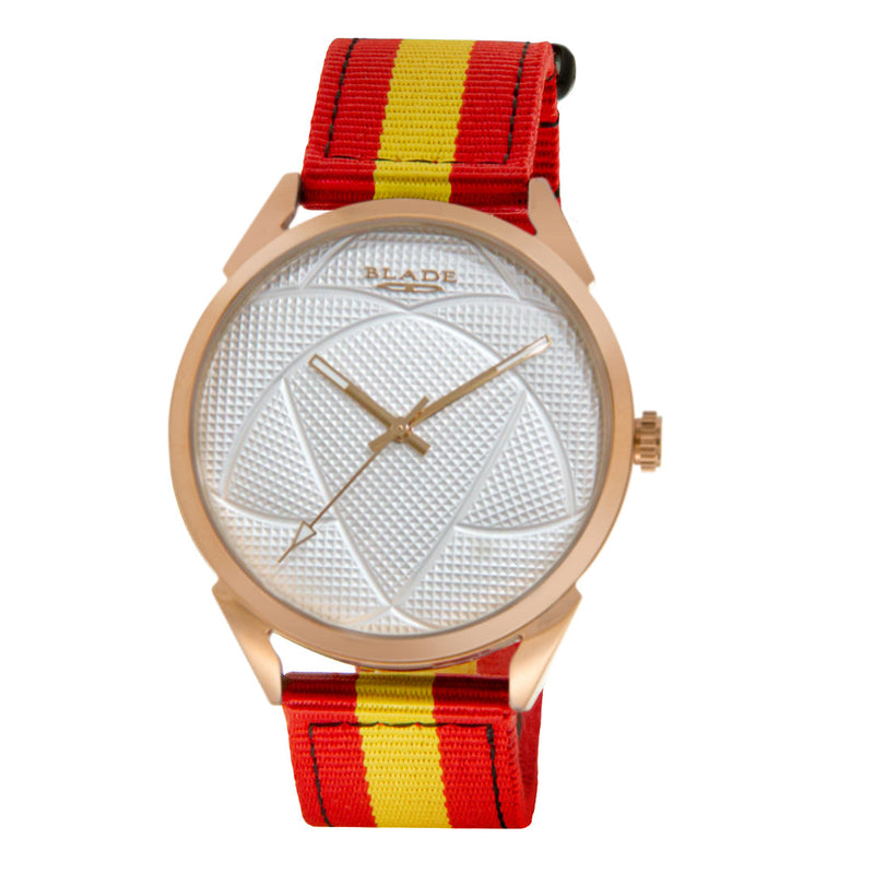 BLADE Red-Yellow Retro-Fútbol Special Edition NATO Strap Watch