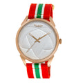 BLADE Red-Green-White Retro-Fútbol Special Edition NATO Strap Watch