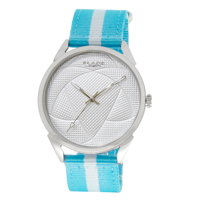 BLADE White-Blue Retro-Fútbol Special Edition NATO Strap Watch