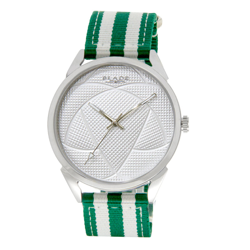 BLADE White-Green Retro-Fútbol Special Edition NATO Strap Watch