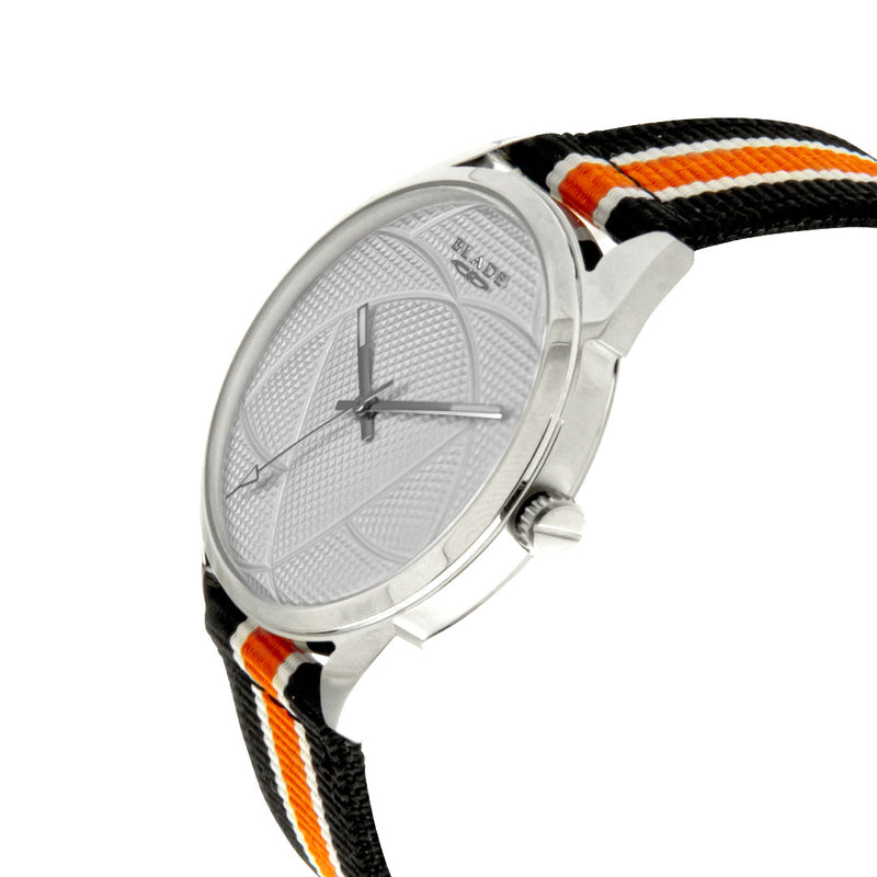 BLADE Black-Orange-White Retro-Fútbol Special Edition NATO Strap Watch