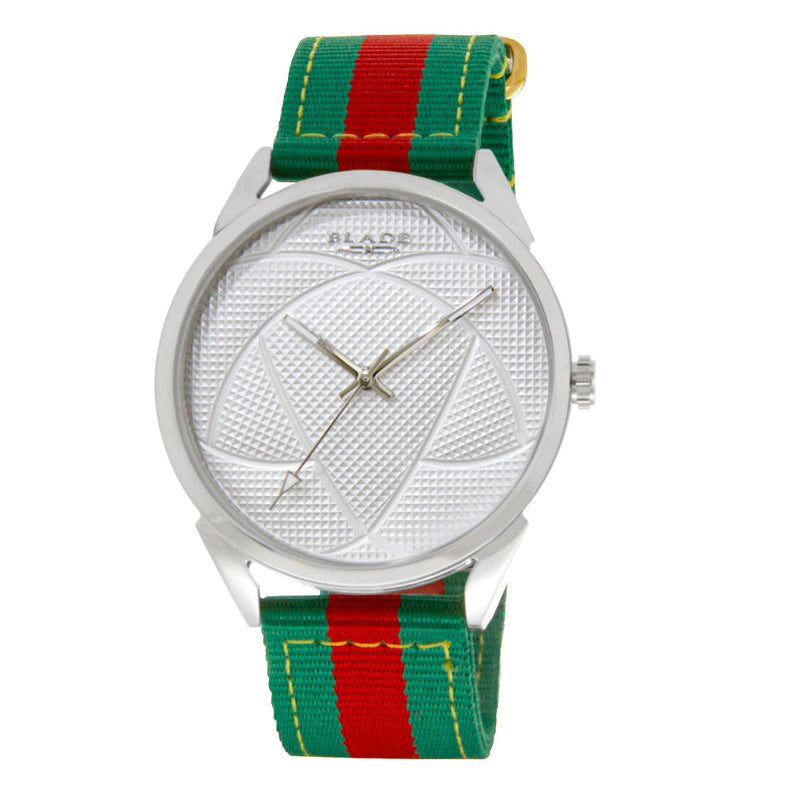 BLADE Green-Red Retro-Fútbol Special Edition NATO Strap Watch