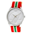 BLADE Red-Green-White Retro-Fútbol Special Edition NATO Strap Watch