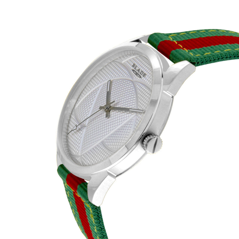 BLADE Green-Red Retro-Fútbol Special Edition NATO Strap Watch