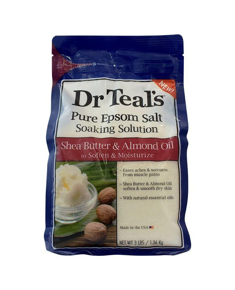 Dr Teal's Pure Epsom Salt Soak Shea Butter & Almond Oil 1.36kg