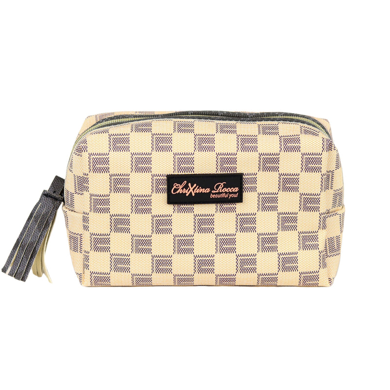 Chrixtina Rocca Beautiful You Chequered Cosmetic Pouch