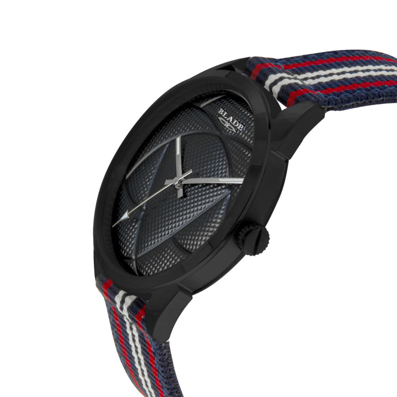 BLADE Navy Blue-Red-White Retro-Fútbol Special Edition NATO Strap Watch