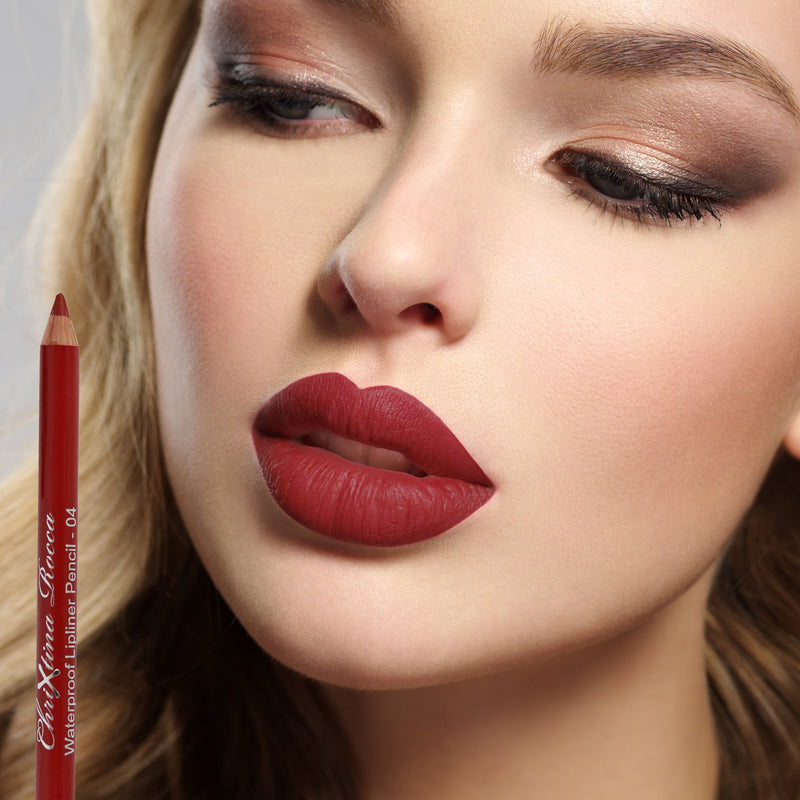 Chrixtina Rocca Waterproof Lip Liner Pencil 04 Red In Vegas