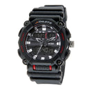 ELIZ ES8587G8NNN Black PU Case and Band Men's Sports Watch-xpressionsstyle