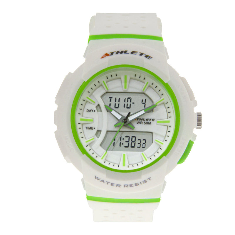 Eliz ATHLETE ES8593L8WWW White PU Case and Band Women's / Kids Watch