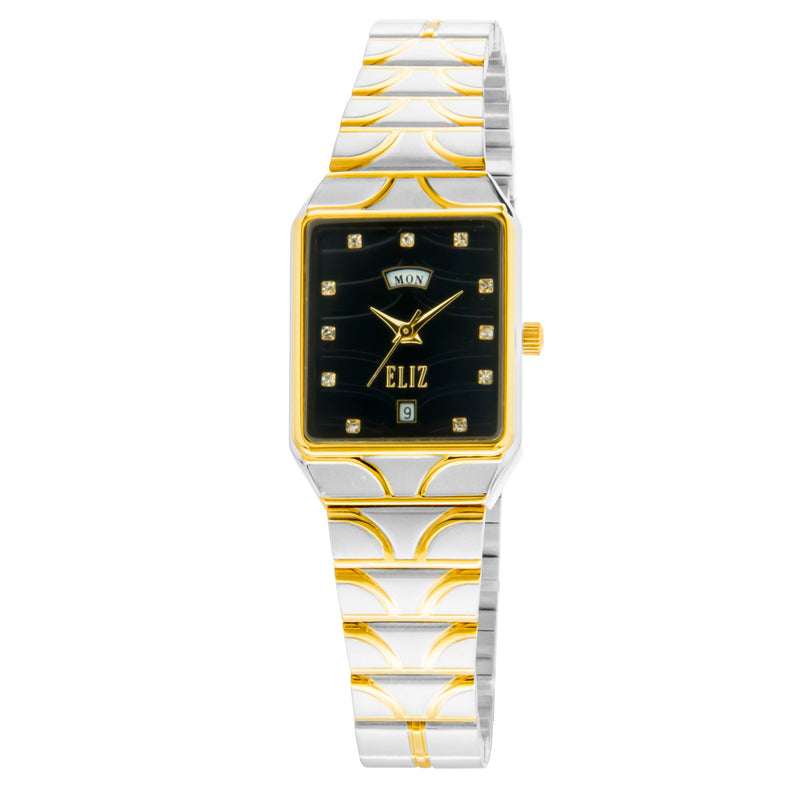 ELIZ ES8744L2TNT TT Gold SS Case and Band Women s Watch