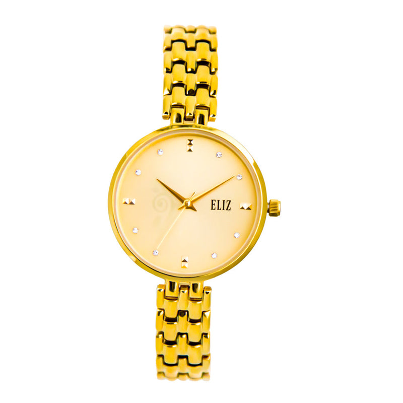 ELIZ Iris ES8718L2GCG Gold Case and Jewelry Bracelet Women's Watch