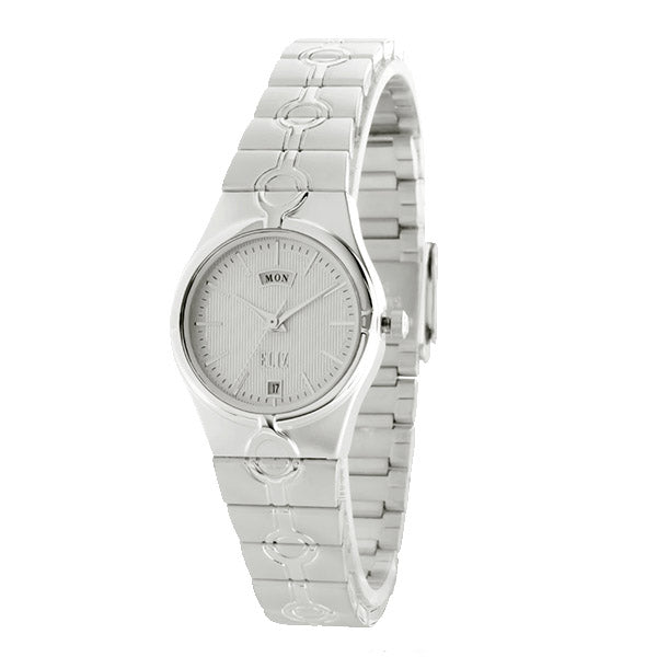 ELIZ ES8731L2SWS Silver SS Case and Band Women's Watch