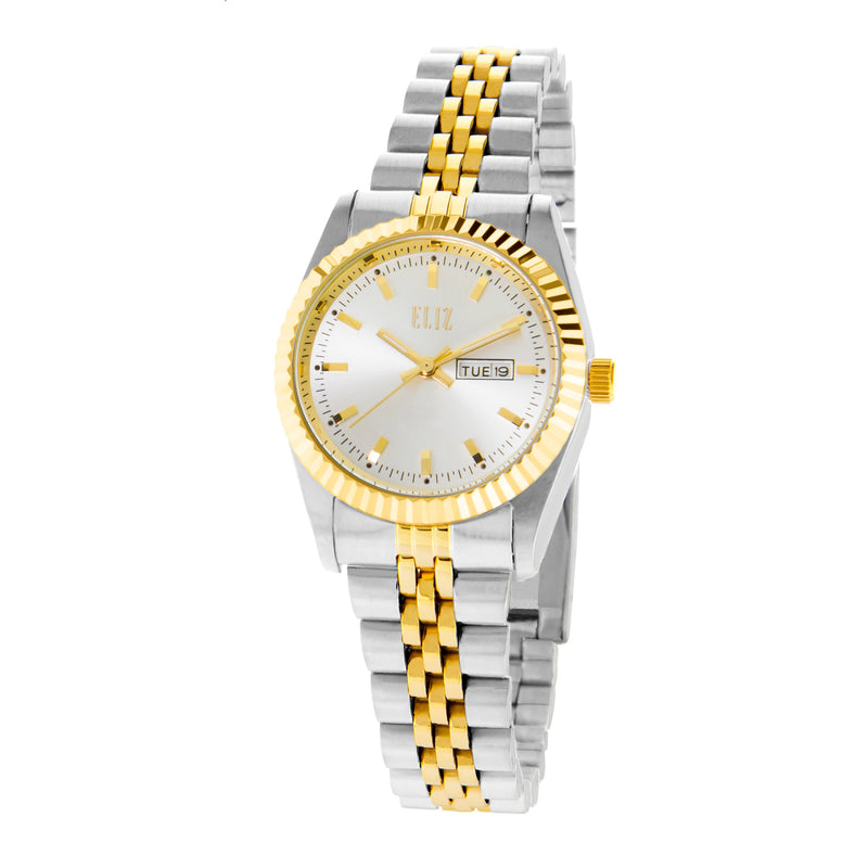 ELIZ ES8733L2TST Two Tone PVD Gold Plated Case and Band Women's Watch