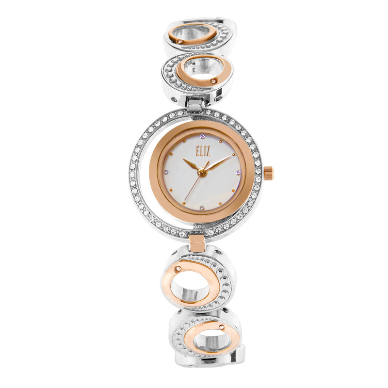 ELIZ ES8746L2UWU SS Caseback & Band 3-Hands Women's Watch