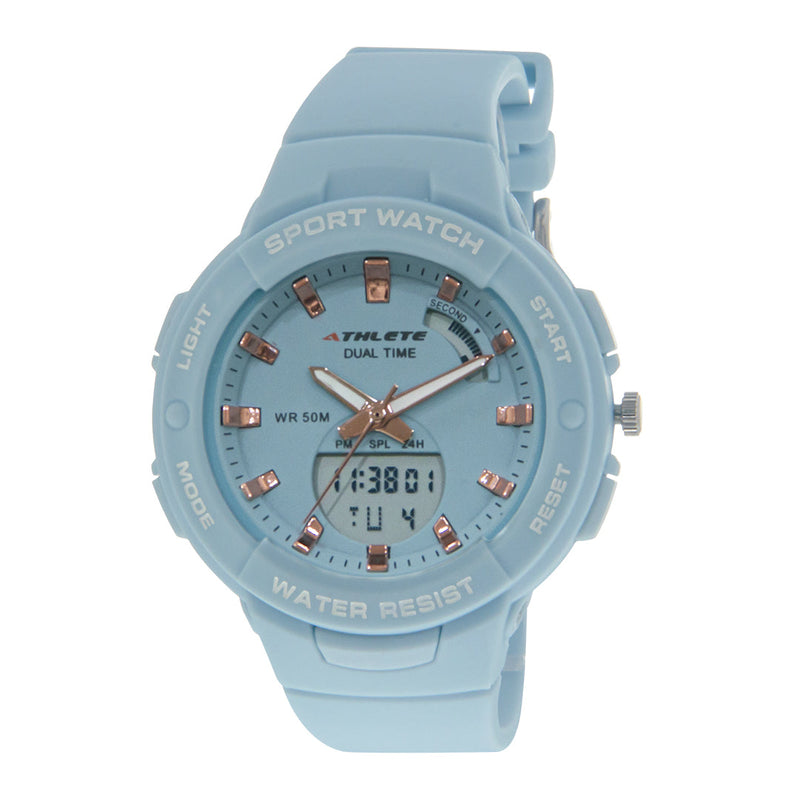 ELIZ Athlete ES8765L8III Light Blue PU Case and Band Women's / Kids Watch