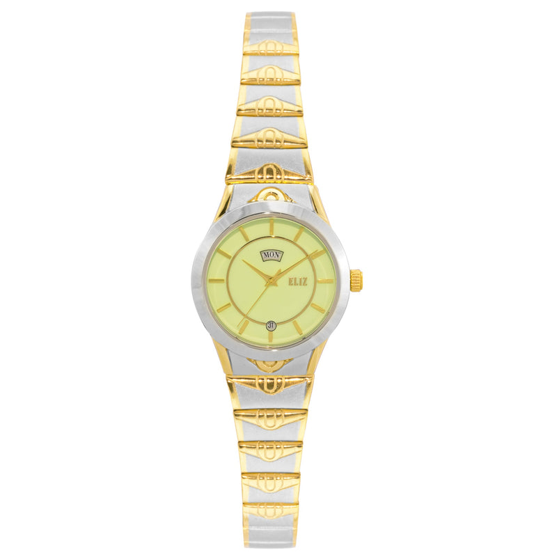 ELIZ ES8768L2TLT SS Caseback & Band Day-Date Women's Watch