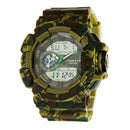 ELIZ Athlete ES8783G8EEE Green Camouflage Men's Analog-Digital Watch-xpressionsstyle