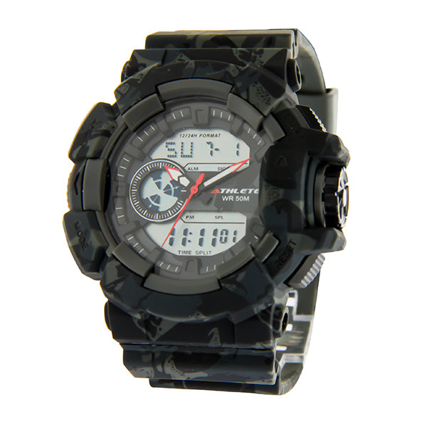 ELIZ Athlete ES8783G8GGG Grey Camouflage Men's Analog-Digital Watch