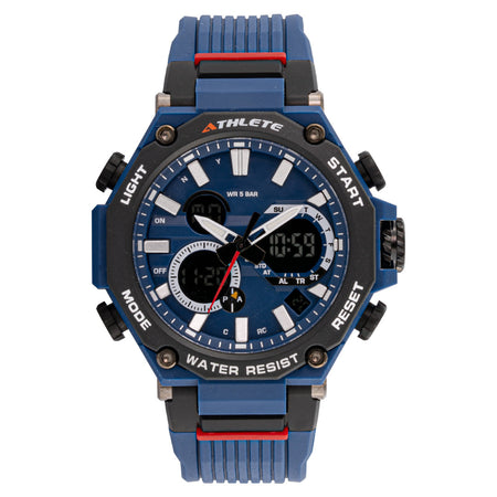 ELIZ ES8790G8BBB PU Case & Strap Analog-Digital Men's Watch