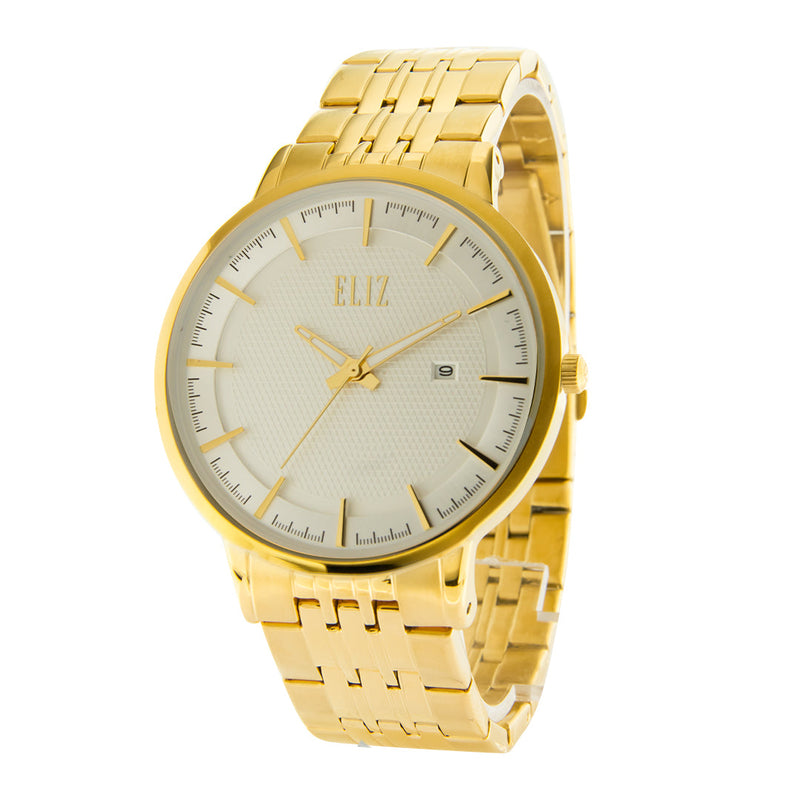 ELIZ ES8791G2GWG SS Case & Band Date Men's Watch