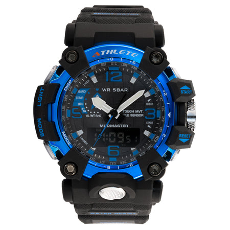 ELIZ ES8795G8NBN PU Case & Strap Analog-Digital Men's Watch