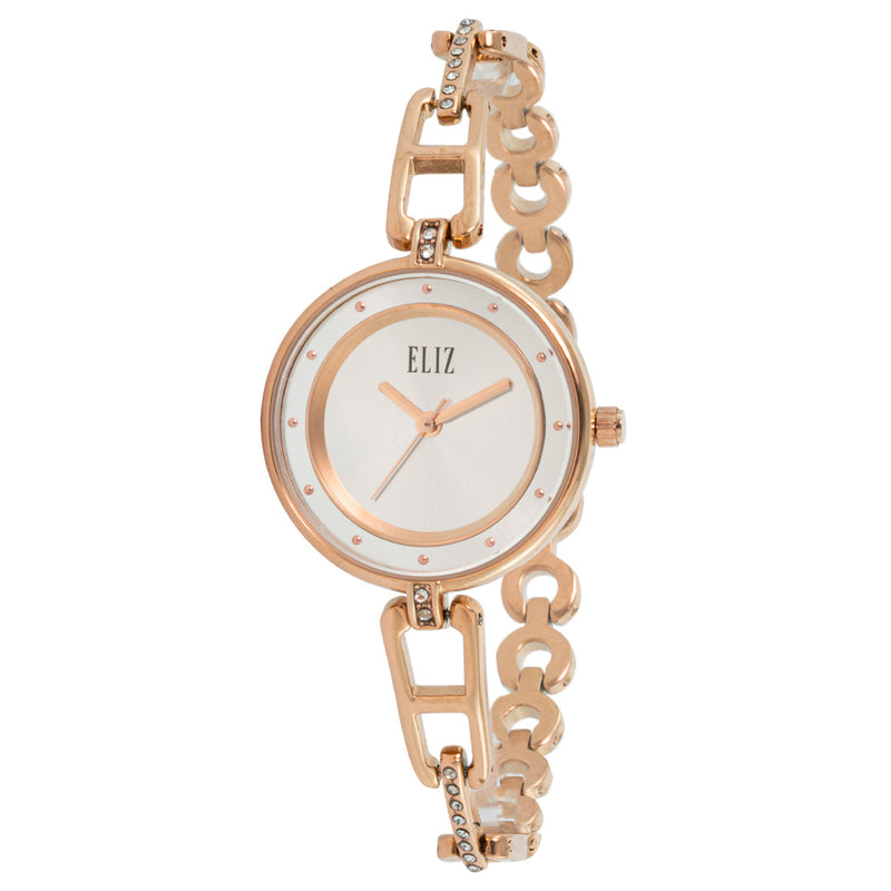 ELIZ ES8817L2RSR SS Caseback & Band 3-Hands Women's Watch