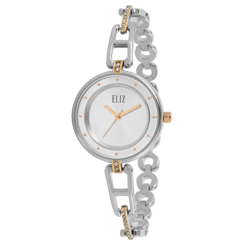 ELIZ ES8817L2TST SS Caseback & Band 3-Hands Women's Watch