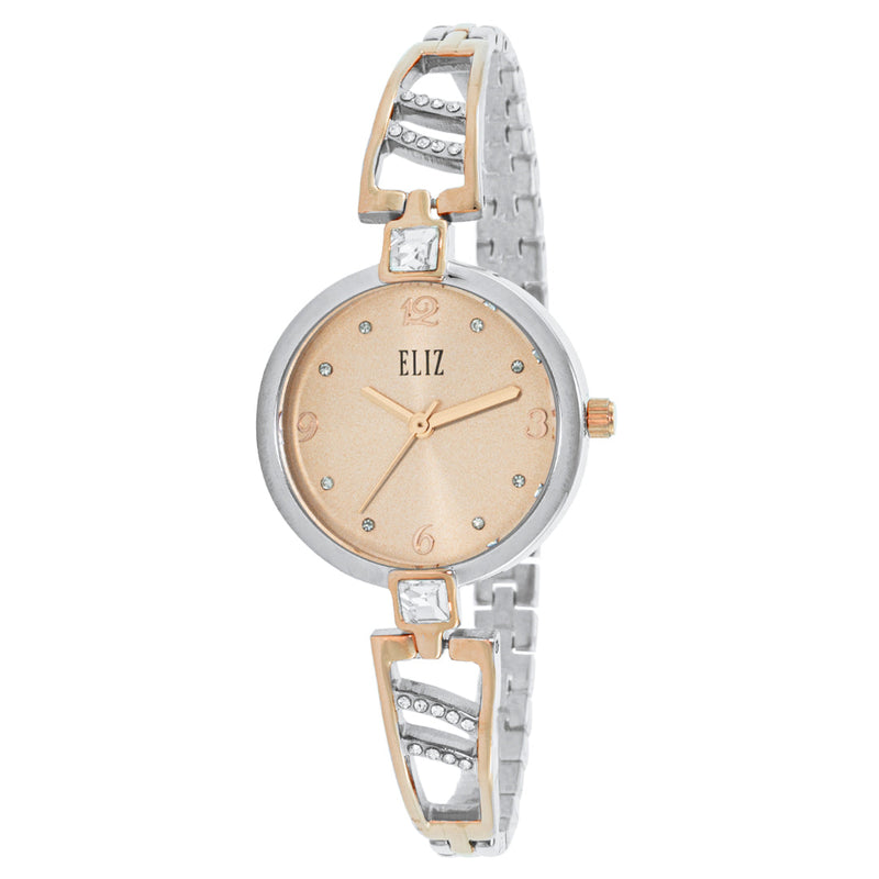 ELIZ ES8818L2UPU SS Caseback & Band 3-Hands Women's Watch