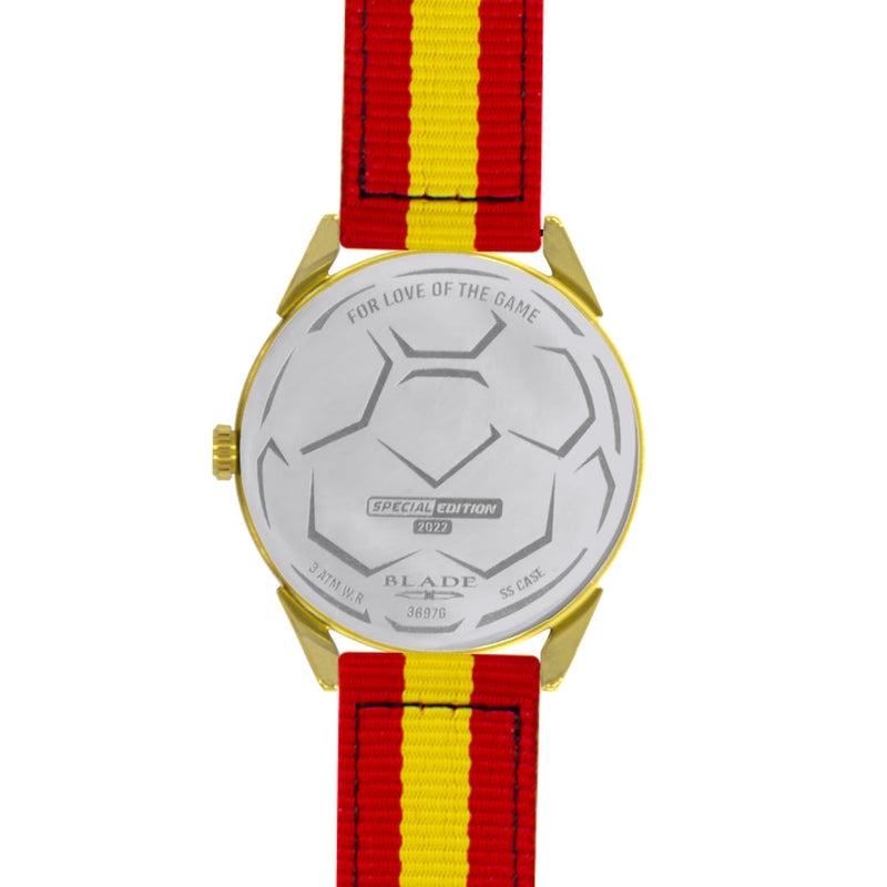 BLADE Red-Yellow Retro-Fútbol Special Edition NATO Strap Watch