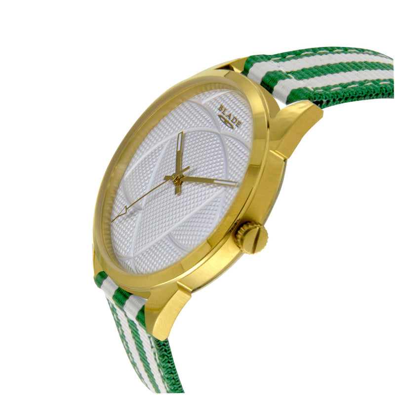 BLADE White-Green Retro-Fútbol Special Edition NATO Strap Watch