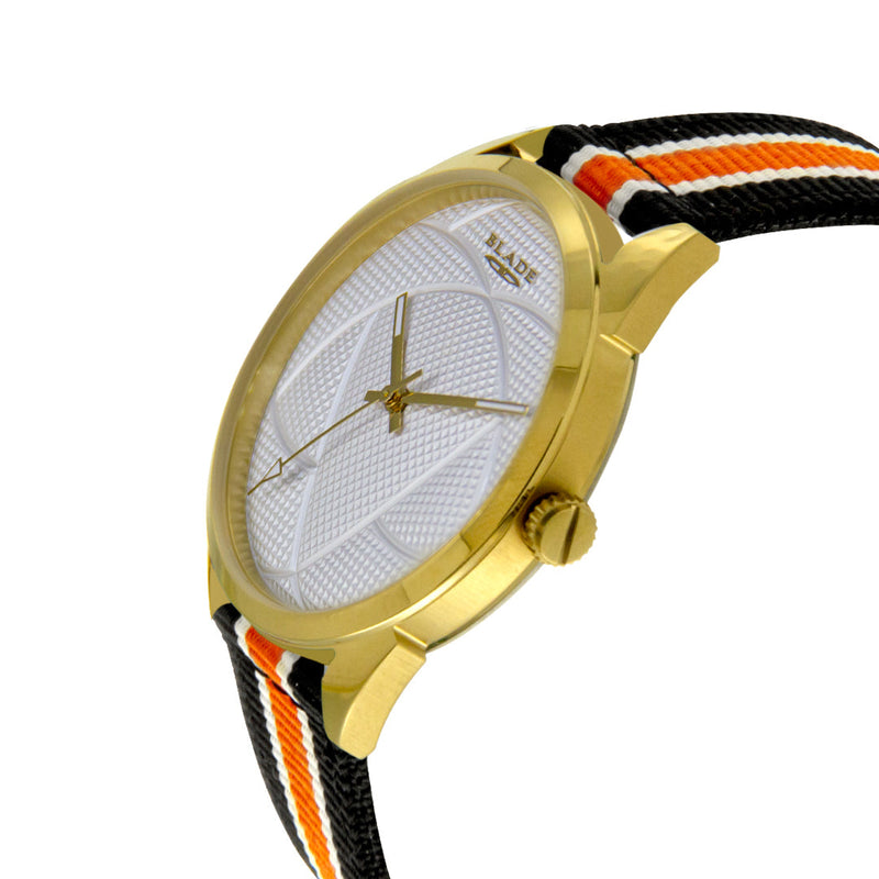 BLADE Black-Orange-White Retro-Fútbol Special Edition NATO Strap Watch