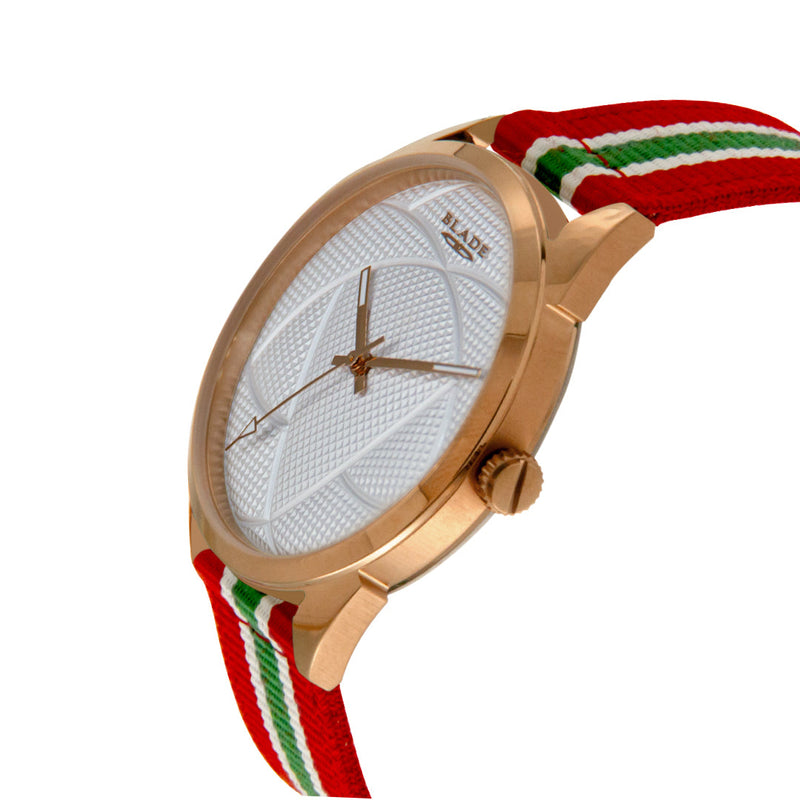 BLADE Red-Green-White Retro-Fútbol Special Edition NATO Strap Watch