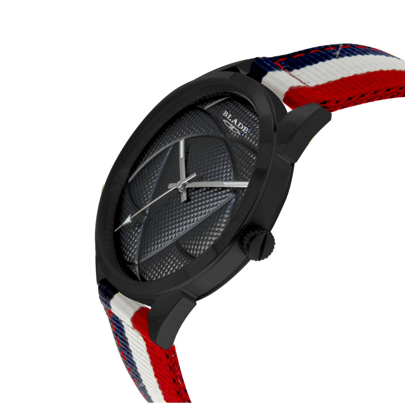 BLADE Navy Blue-White-Red Retro-Fútbol Special Edition NATO Strap Watch