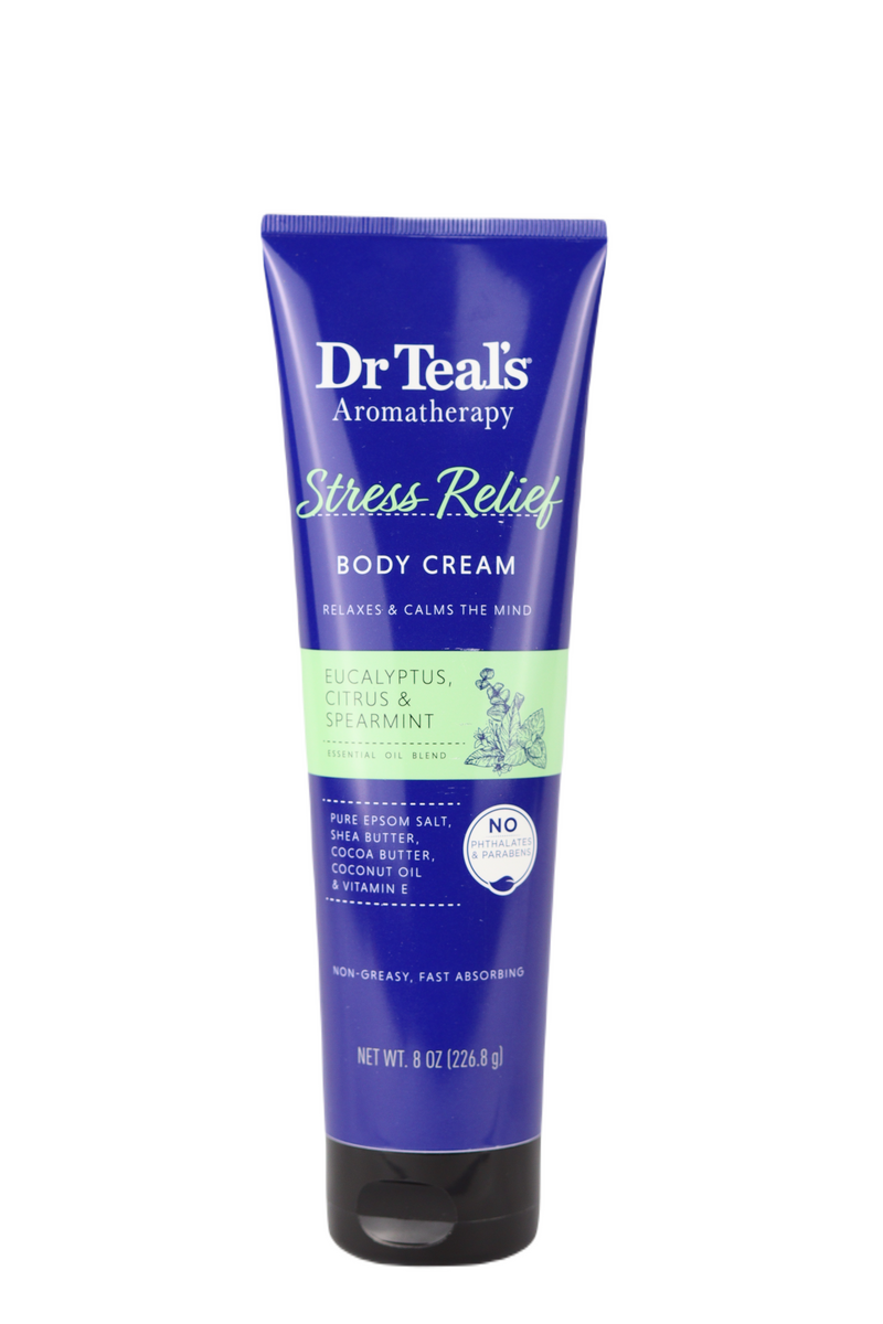 Dr Teal's  Stress Relief Body Cream Eucalyptus Citrus & Spearmint 226.8g