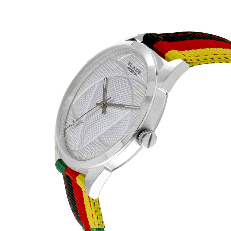 BLADE Black-Red-Yellow Retro-Fútbol Special Edition NATO Strap Watch