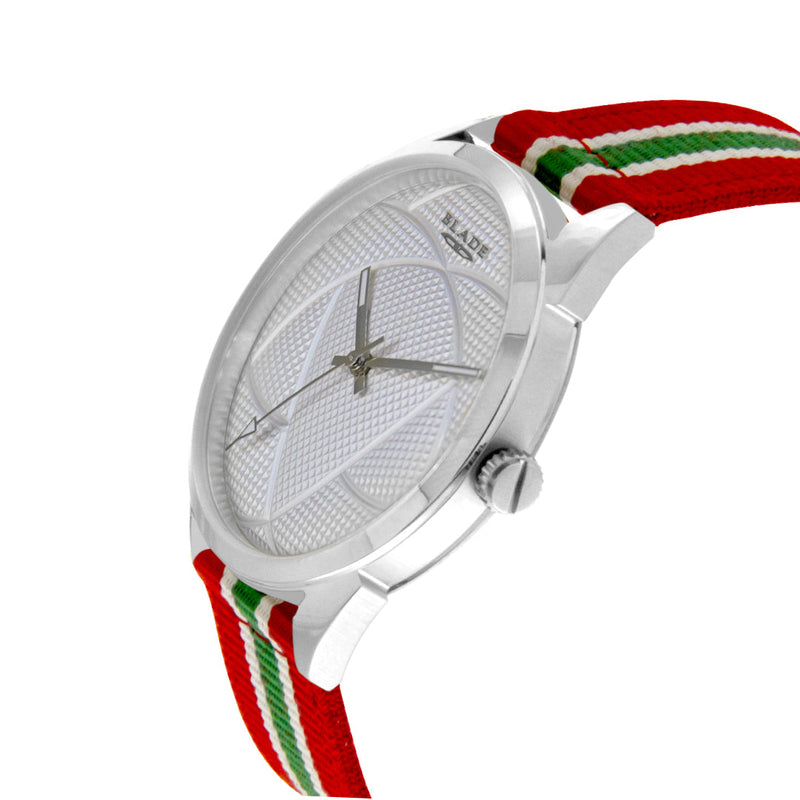 BLADE Red-Green-White Retro-Fútbol Special Edition NATO Strap Watch